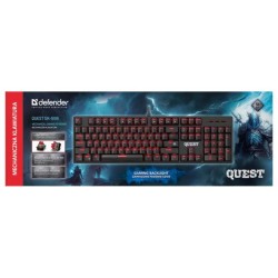 Klawiatura przewodowa Defender QUEST GK-596 MECHANICZNA podświetlana gaming RGB