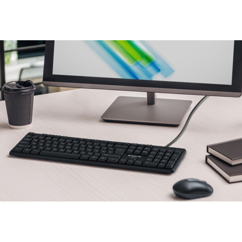 Klawiatura przewodowa Defender ELEMENT HB-520 USB czarna