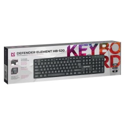 Klawiatura przewodowa Defender ELEMENT HB-520 USB czarna