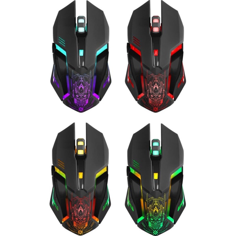 Mysz bezprzewodowa Defender TRIGGER GM-934 optyczna 3200dpi czarna LED AKUMULATOR 6 przycisków Gaming
