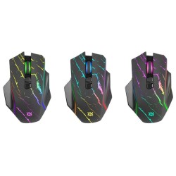 Mysz bezprzewodowa Defender URAN GM-503 optyczna 3200dpi czarna RGB AKUMULATOR 8 przycisków Gaming