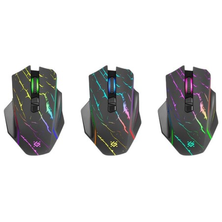 Mysz bezprzewodowa Defender URAN GM-503 optyczna 3200dpi czarna RGB AKUMULATOR 8 przycisków Gaming