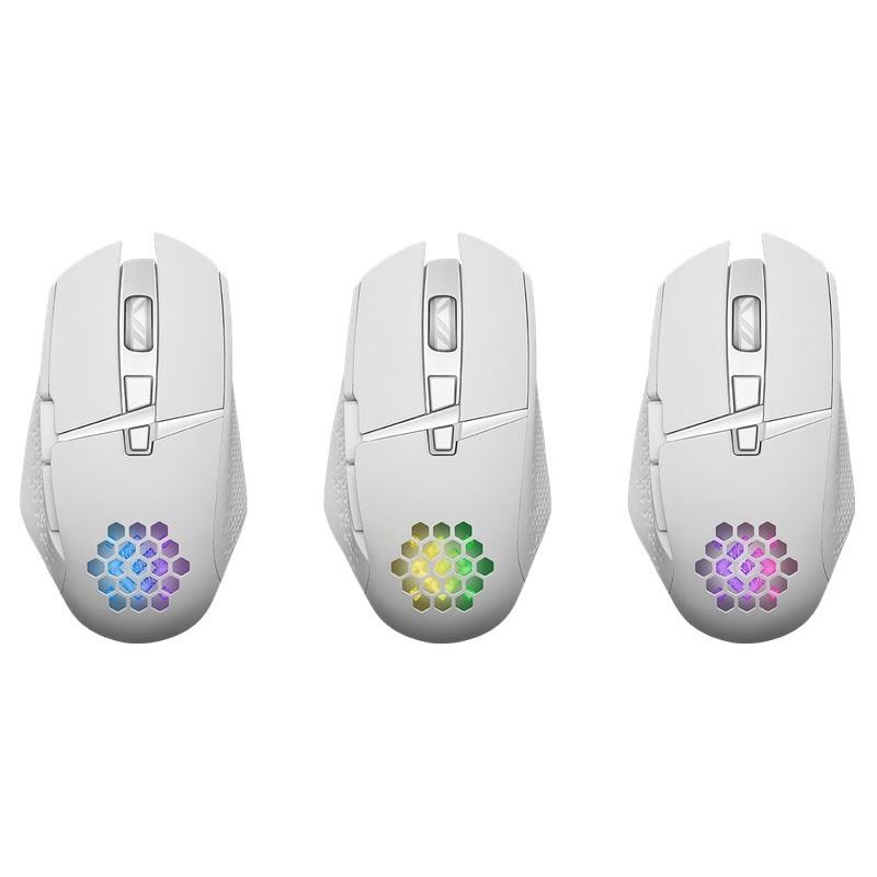 Mysz bezprzewodowa Defender GLORY GM-514 optyczna 3200dpi biała RGB AKUMULATOR 7 przycisków Gaming
