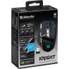 Mysz bezprzewodowa Defender KNIGHT GM-885 optyczna 3200dpi czarna RGB AKUMULATOR 7 przycisków Gaming bezklikowa silent