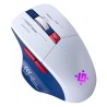 Mysz bezprzewodowa Defender TISA GM-126 optyczna 1600dpi 2.4 GHz + Bluetooth biało-niebieska RGB AKUMULATOR 6 przycisków Gaming