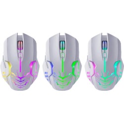 Mysz bezprzewodowa Defender KATANA GM-511 optyczna 3200dpi biała RGB AKUMULATOR 7 przycisków Gaming bezklikowa silent