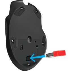 Mysz bezprzewodowa Defender THUNDER GM-213 optyczna 1600dpi czarna RGB AKUMULATOR 8 przycisków Gaming