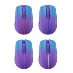 Mysz bezprzewodowa Defender MYSTERY MM-301 optyczna 1600dpi 2.4 GHz + Bluetooth fiolet AKUMULATOR bezklikowa silent