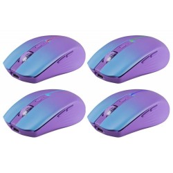 Mysz bezprzewodowa Defender MYSTERY MM-301 optyczna 1600dpi 2.4 GHz + Bluetooth fiolet AKUMULATOR bezklikowa silent