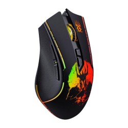 Mysz bezprzewodowa Defender KRONOS GM-695 optyczna 1600dpi czarna RGB AKUMULATOR 6 przycisków Gaming