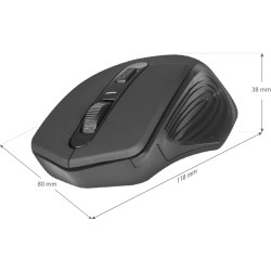 Mysz bezprzewodowa Defender DATUM MB-345 optyczna 1600dpi 4P czarna