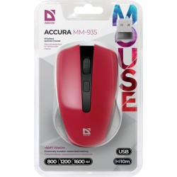 Mysz bezprzewodowa Defender ACCURA MM-935 optyczna 1600dpi 4P czerwona