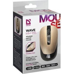 Mysz bezprzewodowa Defender WAVE MM-995 optyczna bezklikowa silent 1600dpi złota