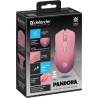Mysz bezprzewodowa Defender PANDORA GM-502 optyczna 3200dpi różowa RGB AKUMULATOR 7 przycisków Gaming bezklikowa silent