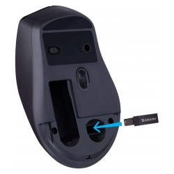 Mysz bezprzewodowa Defender EFFECT X MS-095 optyczna bezklikowa silent 1600dpi czarna