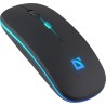 Mysz bezprzewodowa Defender TOUCH MM-997 optyczna 1600dpi 2.4 GHz + Bluetooth czarna RGB AKUMULATOR bezklikowa silent