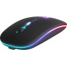 Mysz bezprzewodowa Defender TOUCH MM-997 optyczna 1600dpi 2.4 GHz + Bluetooth czarna RGB AKUMULATOR bezklikowa silent