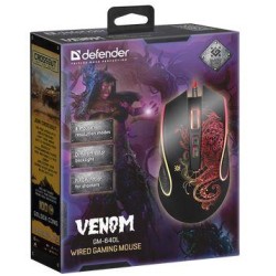Mysz przewodowa Defender VENOM GM-640L 3200dpi Gaming 8P + GRA