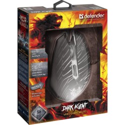 Mysz przewodowa Defender Dark Agent GM-590L 12800dpi 6P + podkładka Gaming + GRA