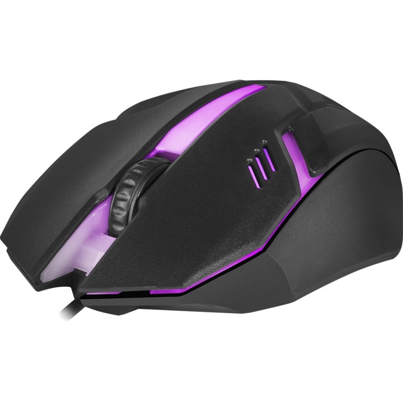 Mysz przewodowa Defender HIT MB-550 1600dpi 3P czarna 7 kolorów