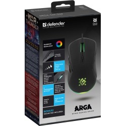 Mysz przewodowa Defender ARGA GM-049 3600dpi 6P + podkładka Gaming
