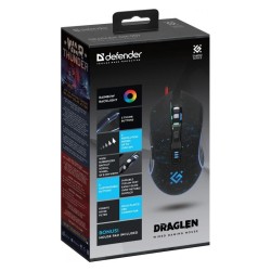 Mysz przewodowa Defender DRAGLEN GM-907 7200dpi 6P + podkładka + GRA Gaming
