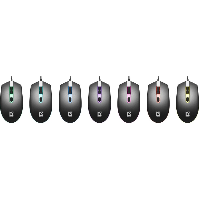 Mysz przewodowa Defender DOT MB-986 1600dpi 4P podświetlana LED backlight