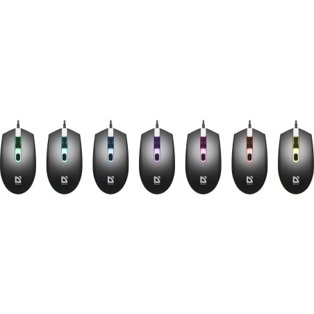 Mysz przewodowa Defender DOT MB-986 1600dpi 4P podświetlana LED backlight