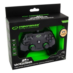 Gamepad PS3/PC USB Esperanza "Vanquisher" czarny