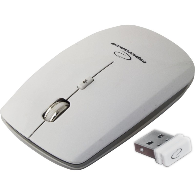 Mysz bezprzewodowa Esperanza SATURN EM120W optyczna biała