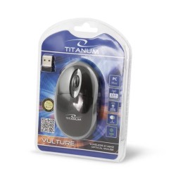 Mysz bezprzewodowa Titanum 3D Vulture optyczna 2.4 GHz czarno-szara