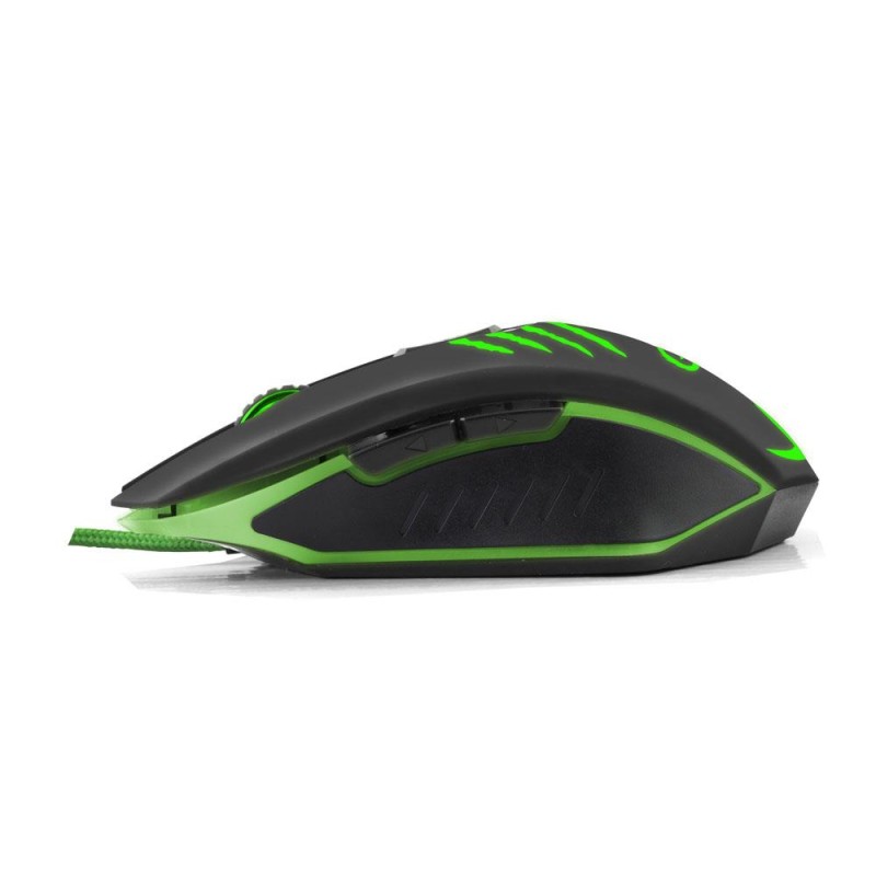 Mysz przewodowa Esperanza MX209 Claw optyczna Gaming 6D USB czarno-zielona