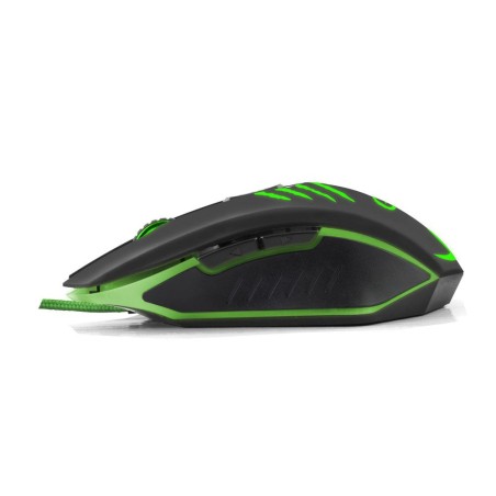 Mysz przewodowa Esperanza MX209 Claw optyczna Gaming 6D USB czarno-zielona