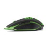 Mysz przewodowa Esperanza MX209 Claw optyczna Gaming 6D USB czarno-zielona
