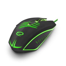 Mysz przewodowa Esperanza MX209 Claw optyczna Gaming 6D USB czarno-zielona
