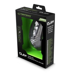 Mysz przewodowa Esperanza MX209 Claw optyczna Gaming 6D USB czarno-zielona