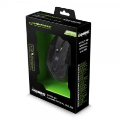 Mysz przewodowa Esperanza MX211 Lightning optyczna Gaming 6D USB czarna