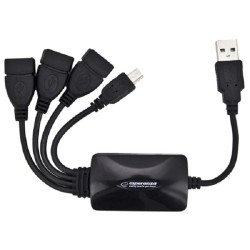 Hub USB Esperanza EA114 3xUSB 2.0 czarny