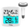 Stacja pogodowa GreenBlue GB216 z termometrem basenowym, zasięg 60m, czujnik pływający, temperatura, godzina, kalendarz, DCF