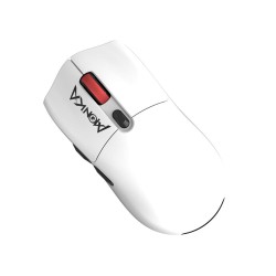 Mysz bezprzewodowa Monka GURU optyczna 26000dpi 2.4 GHz + Bluetooth biała AKUMULATOR 6 przycisków gaming PixArt PAW3395 Kailh