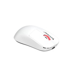 Mysz bezprzewodowa Monka PRIME optyczna 26000dpi 2.4 GHz + Bluetooth biała AKUMULATOR 6 przycisków gaming PixArt PAW3395 Kailh