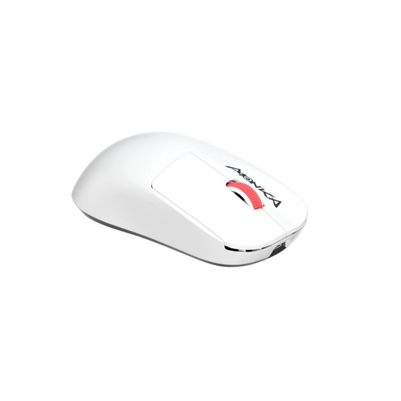 Mysz bezprzewodowa Monka PRIME optyczna 26000dpi 2.4 GHz + Bluetooth biała AKUMULATOR 6 przycisków gaming PixArt PAW3395 Kailh