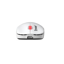 Mysz bezprzewodowa Monka PRIME optyczna 26000dpi 2.4 GHz + Bluetooth biała AKUMULATOR 6 przycisków gaming PixArt PAW3395 Kailh
