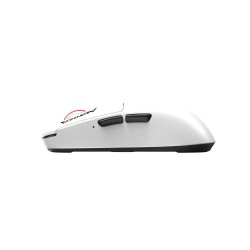 Mysz bezprzewodowa Monka PRIME optyczna 26000dpi 2.4 GHz + Bluetooth biała AKUMULATOR 6 przycisków gaming PixArt PAW3395 Kailh