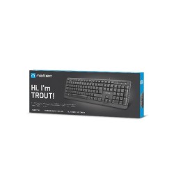 Klawiatura przewodowa Natec Trout slim czarna USB