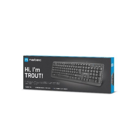 Klawiatura przewodowa Natec Trout slim czarna USB