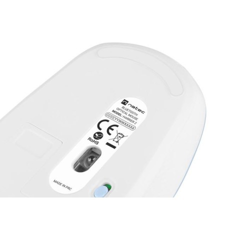 Mysz bezprzewodowa Natec Harrier 2 bluetooth 5.1 1600 DPI z cichym klikiem biało-niebieska