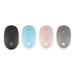 Mysz bezprzewodowa Natec Harrier 2 bluetooth 5.1 1600 DPI z cichym klikiem biało-niebieska