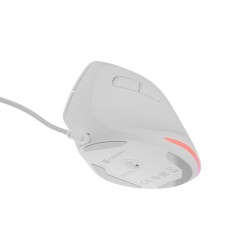 Mysz przewodowa Natec Crake 2 PRO 12800dpi wertykalna programowalna optyczna biała