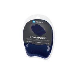 Podkładka pod mysz Natec Chipmunk Memory Foam ergonomiczna żelowa granatowa